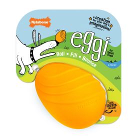 Nylabone Creative Play Eggi Dog Treat Toy Orange, 1ea/SMall/Regular  Up To 25 Ibs. 1 ct