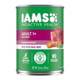 IAMS Proactive Health Chunks Adult Wet Dog Food Beef, Rice, Carrots & Green Beans in Gravy 12.3oz