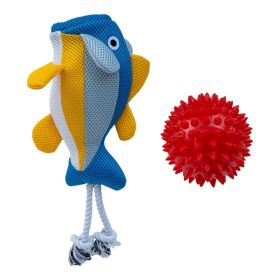 Territory Dog 2-in-1 Toy Yellow Fish - 10 Inches