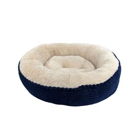 Ethical Pet Sleep Zone Luxe Round Rib Corduroy 23? Navy