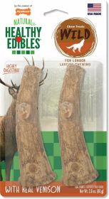 Nylabone Healthy Edibles WILD Antler Natural Long Lasting Dog Chew Treats Venison 1ea/Large/Giant - Up To 50 lb