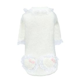 Little Lamb Dog Sweater (Color: Ivory, size: SM)