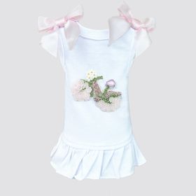 Summer Stroll Dog Dress (Color: White, size: XS)